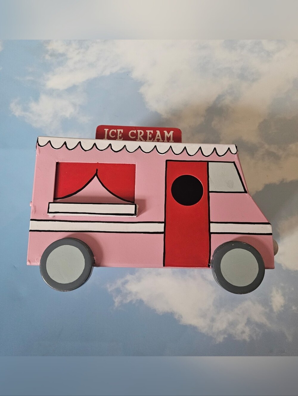 Pink Ice Cream Truck Wall Decor Functioning Wall Decor Retro Cute Decor Kistch